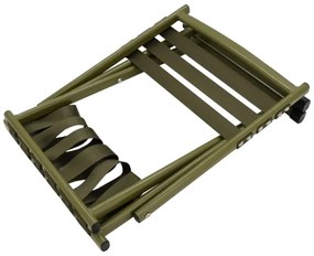 Skladacia kempingová stolička s operadlom zelená