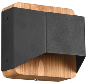 Matne čierne LED stmievateľné nástenné svietidlo Arino – Trio