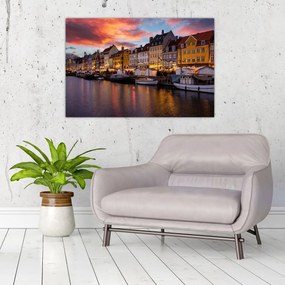 Obraz - Nyhavn, Kodaň (90x60 cm)