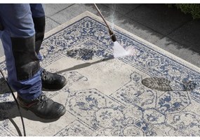 Modro-krémový vonkajší koberec NORTHRUGS Borbon, 160 x 230 cm