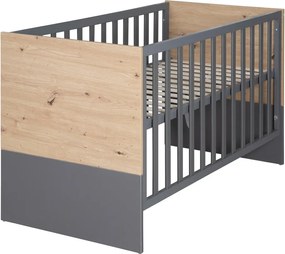 Postieľka v sivej a prírodnej farbe 60x120 cm Anna – Roba