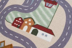 Vopi, Detský metrážny koberec Scanroad 39 - neúčtujeme odrezky z role, na mieru, šíře 1,33m,1m,2m,3m,4m,na mieru, neúčtujeme odrezky, viacfarebná, filc, detská izba