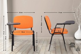 Stolička Ken s skladacím stolíkom látka - oranžová