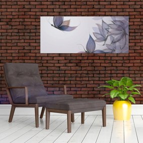 Obraz - Kreslené motýle (120x50 cm)
