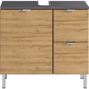 Skrinka pod umývadlo s dubovým dekorom Germania Mauresa, šírka 60 cm