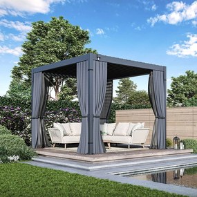 Bioklimatická pergola ECO 3x3 m, oceľ - voľne stojaca