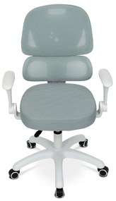 Detská pracovná stolička NANDU — sieť / látka, mentolová