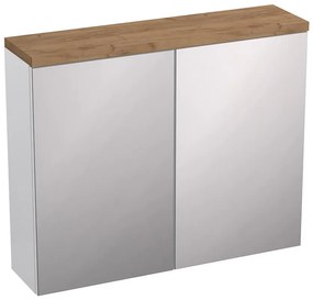 KÚPEĽŇOVÁ ZRKADLOVÁ SKRINKA 80 OVO BIELY POĽSKÝ