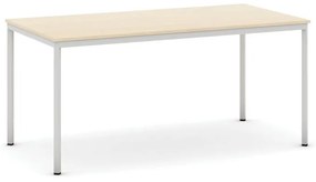 Jedálenský stôl, 1600 x 800 mm, doska breza, podnož sv. sivá