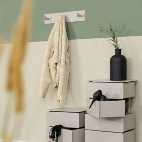 Sivo-béžový kovový nástenný vešiak Leatherman – Spinder Design