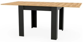 Jedálenský stôl Vortex (dub + čierna) (pre 4-8 osôb). Vlastná spoľahlivá doprava až k Vám domov. 1082835