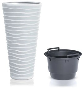 Plastový kvetináč DPSA350 34,6 cm - biela
