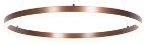 Dizajnové závesné svietidlo bronzové 60 cm vrátane LED 3-stupňovo stmievateľné - Anello
