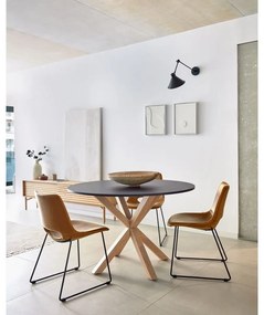 Okrúhly jedálenský stôl so sklenenou doskou ø 120 cm Argo – Kave Home