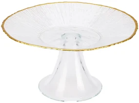 Sklenený servírovací podnos na nohe Mia, (fi) 21 cm