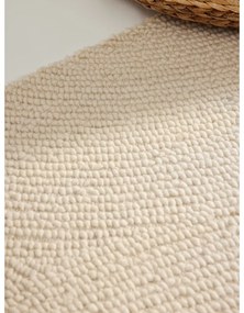 Ručne tkaný vlnený behúň vo svetlo prírodnej farbe 80x300 cm Eleni Natural White – Hanse Home
