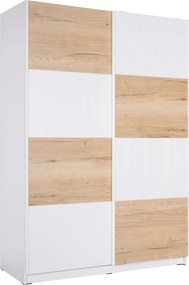 XXXLutz ŠAT. SKRIŇA S POSUV. DVERAMI, biela, farba duba, 150/213/62 cm Hom`in - Skrine - 000003000616