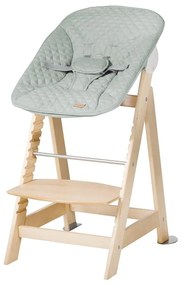 Jedálenská stolička vo svetlozeleno-prírodnej farbe Style Born Up 2in1 – Roba