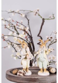 Veľkonočné dekorácie králik hrajúci na husle v tvare kvety - 8*5*16 cm