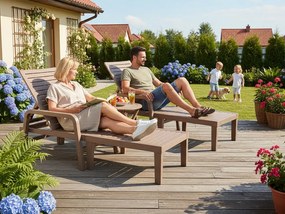 CH Záhradné relaxačné lehátko Ala - hnedá