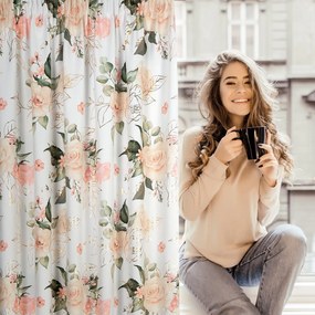 ZÁVES NA PÁSKE ROSE 135X270 CM VZOROVANÁ