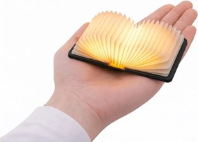 Čierna prenosná svetelná dekorácia na USB BookLight – Gingko
