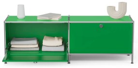 Kovová nízka skrinka »CN3« s výklopnými priečinkami, zelená