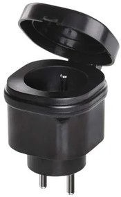 P0067 EMOS 3-set - diaľkovo ovládané zásuvky 2x, diaľkový ovládač 1x, vrátane batérie 1×3V CR2032, IP44, čierna