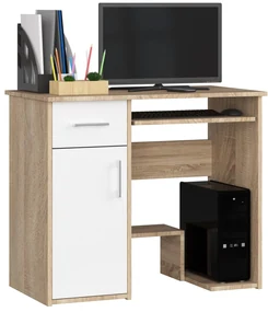 PC stolík Jocosa (dub sonoma + biela). Vlastná spoľahlivá doprava až k Vám domov. 1117043