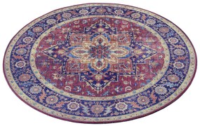 Hanse Home, Kusový koberec Asmar 104000 Plum/Red kruh, 160x160 (priemer) kruh, červená, chodba / predsieň