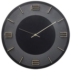 Leonardo nástenné hodiny  čierna/zlatá Ø49cm