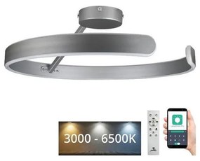 NEDES LED Stmievateľný prisadený luster LED/72W/230V 3000-6500K chróm + diaľkové ovládanie ND4035