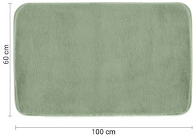 Gedy Gedy, FUZZY kúpeľňová predložka, 60x100cm, 100% polyester, protišmyk, zelená, 96FY100607