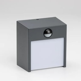 Brilagi-LED Vonkajšie nástenné svietidlo so senzorom TERNI LED/12W/230V antr. IP44