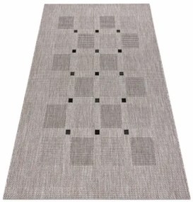 Koberec SIZAL FLOORLUX 20079 strieborný / čierny