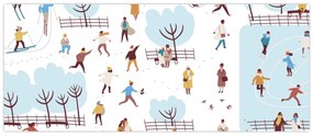 Obraz - Veselá zima (120x50 cm)