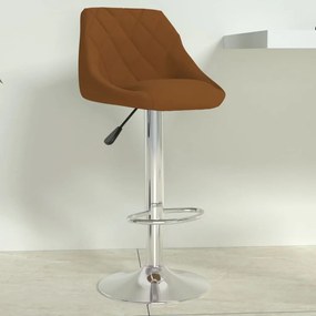 Barová stolička hnedá zamatová 335292
