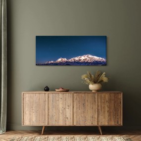 Obraz hôr a nočnej oblohy (120x50 cm)