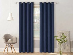 Záves OXFORD LIGHT 140x250 cm, tmavomodrý Zavesenie: Riasiaca páska