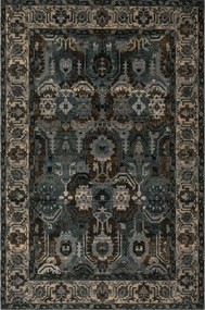 Koberec Z Vlny Dywilan Superior Oman Modrý Ornament Luxusný 200x300 cm