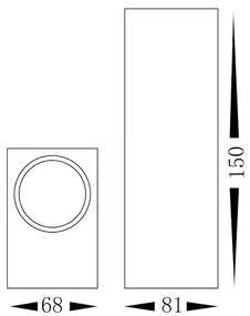 Exteriérové nástenné svietidlo Boka, 1x čierne hliníkové tienidlo, (15 cm)