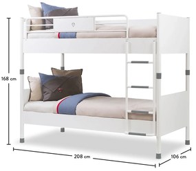 Poschodová posteľ Pure 90x200cm - biela