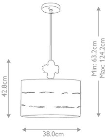Flambeau FB-FRAGMENT-G-PL - Luster na tyči FRAGMENT 1xE27/60W/230V