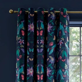 Modré závesy v súprave 2 ks 168x229 cm Mya Tropical Floral – Catherine Lansfield