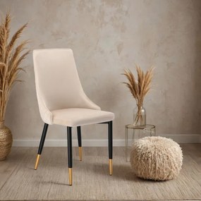 Jedálenská stolička VERMONT zamatová, béžová