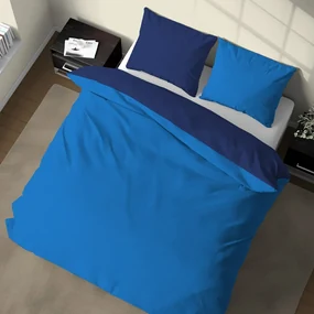 Gipetex Natural Dream Talianská obliečka 100% bavlna Doubleface svetlo/tmavo modrá - 220x200 / 70x90 cm