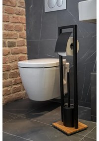 WENKO 24751100 - WC sada BAMBU⁠SA 18x72,5 cm čierna/hnedá