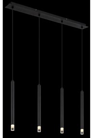 Globo 15629-4 - Luster na lanku BLAKE 4xG9/4W/230V čierna