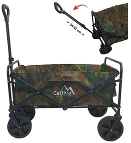 Cattara 13704 Kempingový vozík skladacie Trogir Army, 104 x 86 x 55 cm, M