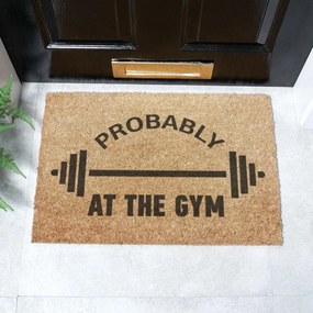Rohožka z kokosového vlákna 40x60 cm Probably At The Gym – Artsy Doormats